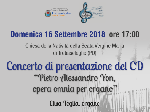 concerto "Pietro Alessandro Yon, opera omnia per organo"