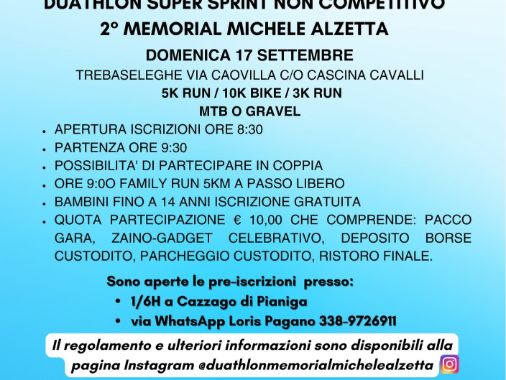 Duathlon super sprint non competitivo