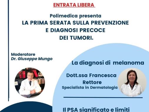 Serata prevenzione e diagnosi precoce tumori