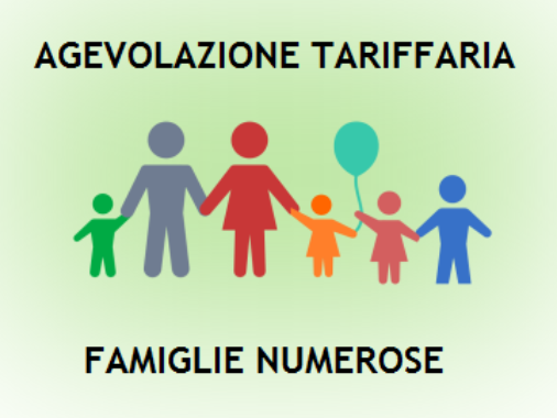 Agevolazione tariffaria famiglie numerose