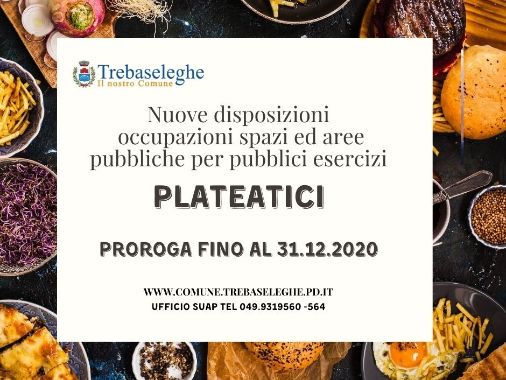 Proroga occupazione temporanee di suolo pubblico per plateatico