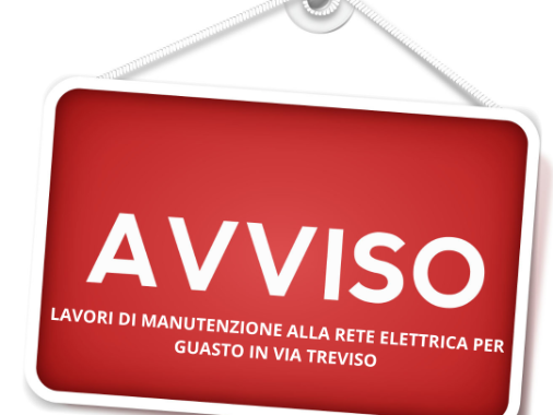 Lavori di manutenzione alla rete elettrica per guasto in via Treviso.