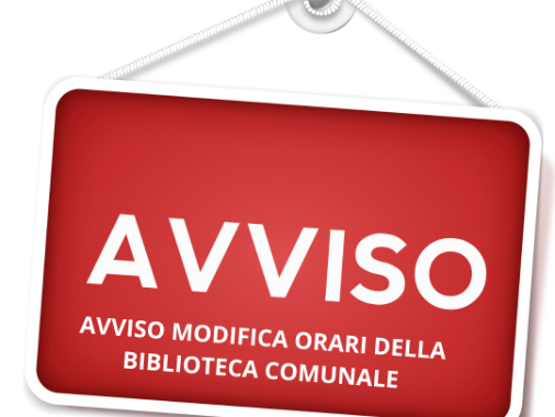 Modifica orario apertura della Biblioteca comunale