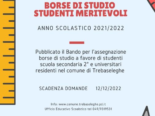 Borse di studio per studenti meritevoli