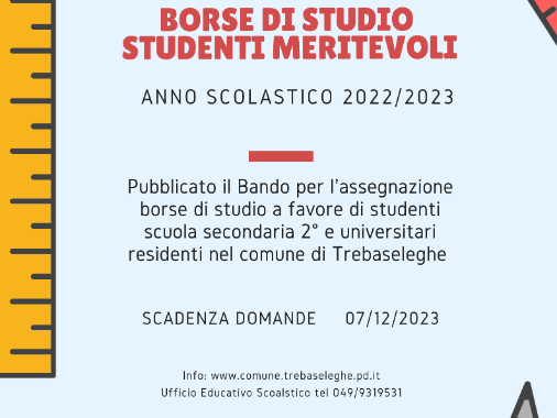 Borse di studio per studenti meritevoli